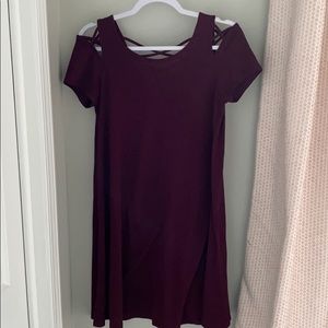 Maroon Cutout Dress